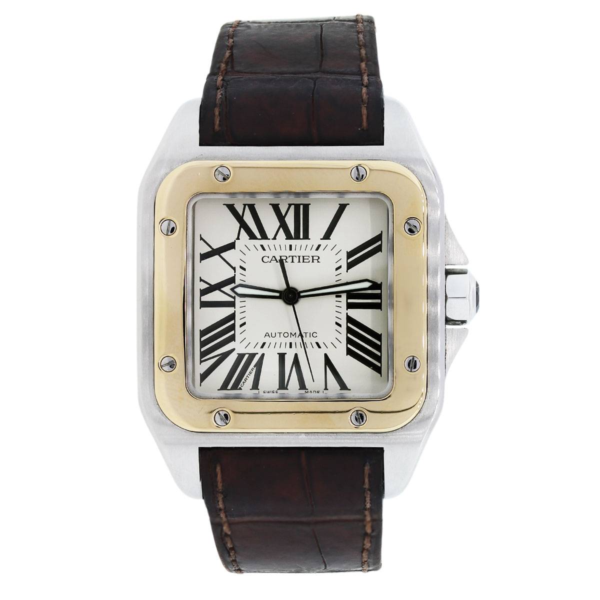 cartier santos 100 xl two tone