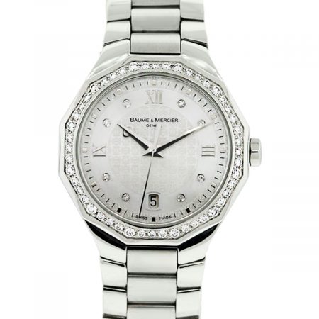 You are viewing this Baume & Mercier Riviera 8597 Diamond Dial and Bezel Ladies Watch!
