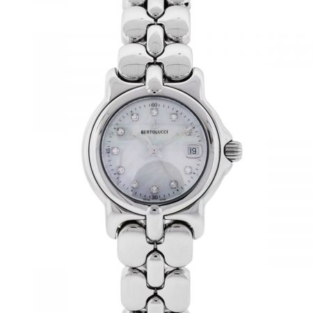 You are viewing this Bertolucci Vir Mother of Pearl Diamond Dial Ladies Watch!