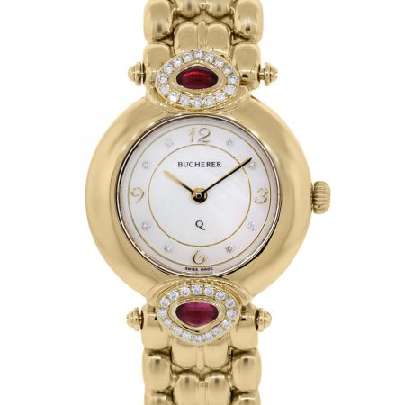 You are viewing this Bucherer Paradiso 18k Yellow Gold Ruby Diamond Watch!