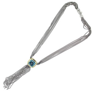 David Yurman Blue Topaz Multi-strand Dangle Necklace