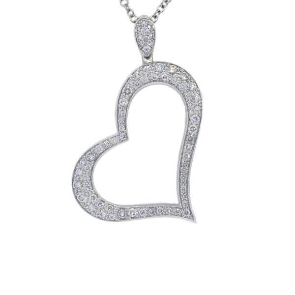 Piaget 18k White Gold Diamond Heart Pendant Necklace – Raymond Lee Jewelers