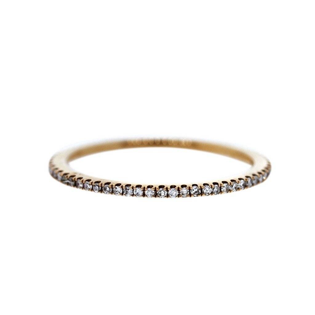 Rose gold stackable diamond ring