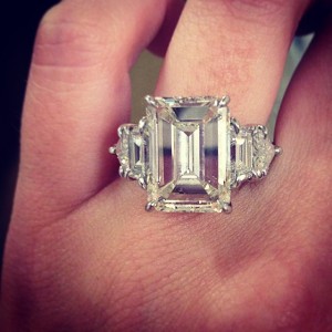 Huge Emerald Cut Engagement Ring