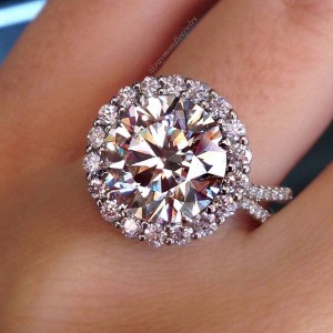 5 carat Uneek Halo Engagement ring by Raymond Lee Jewelers in Boca Raton