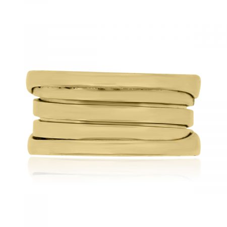 You are viewing this Bulgari 18k Yellow Gold 4 Row Band Ring!