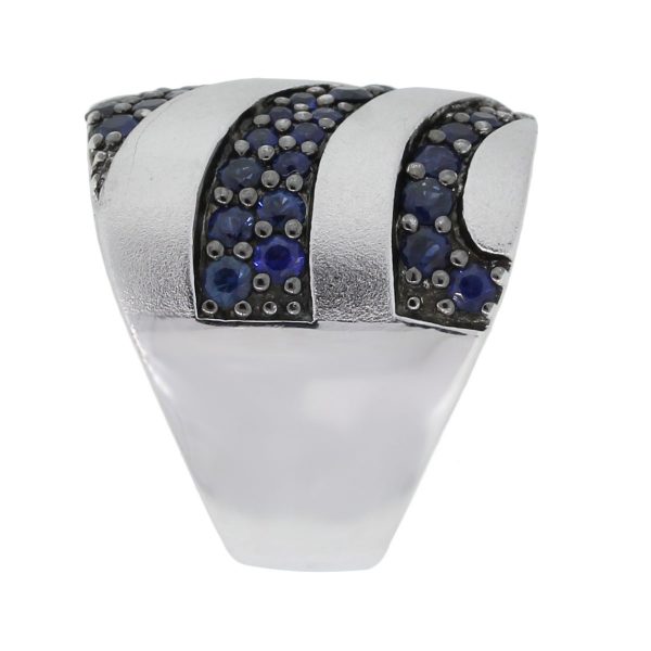 Effy Sterling Silver Blue Sapphire Ring