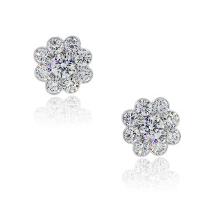 Graff diamond flower earrings