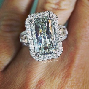 9 Carat Radiant Cut Engagement Ring