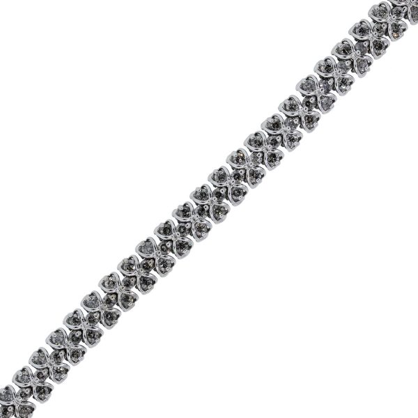 You are viewing this 14k White Gold Round Brilliant Diamond Bracelet!