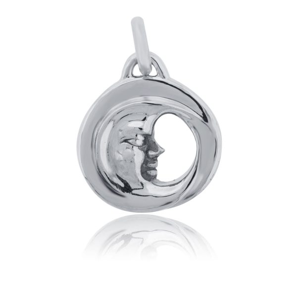 You are viewing this Kieselstein Sterling Silver Moon Slide Pendant!