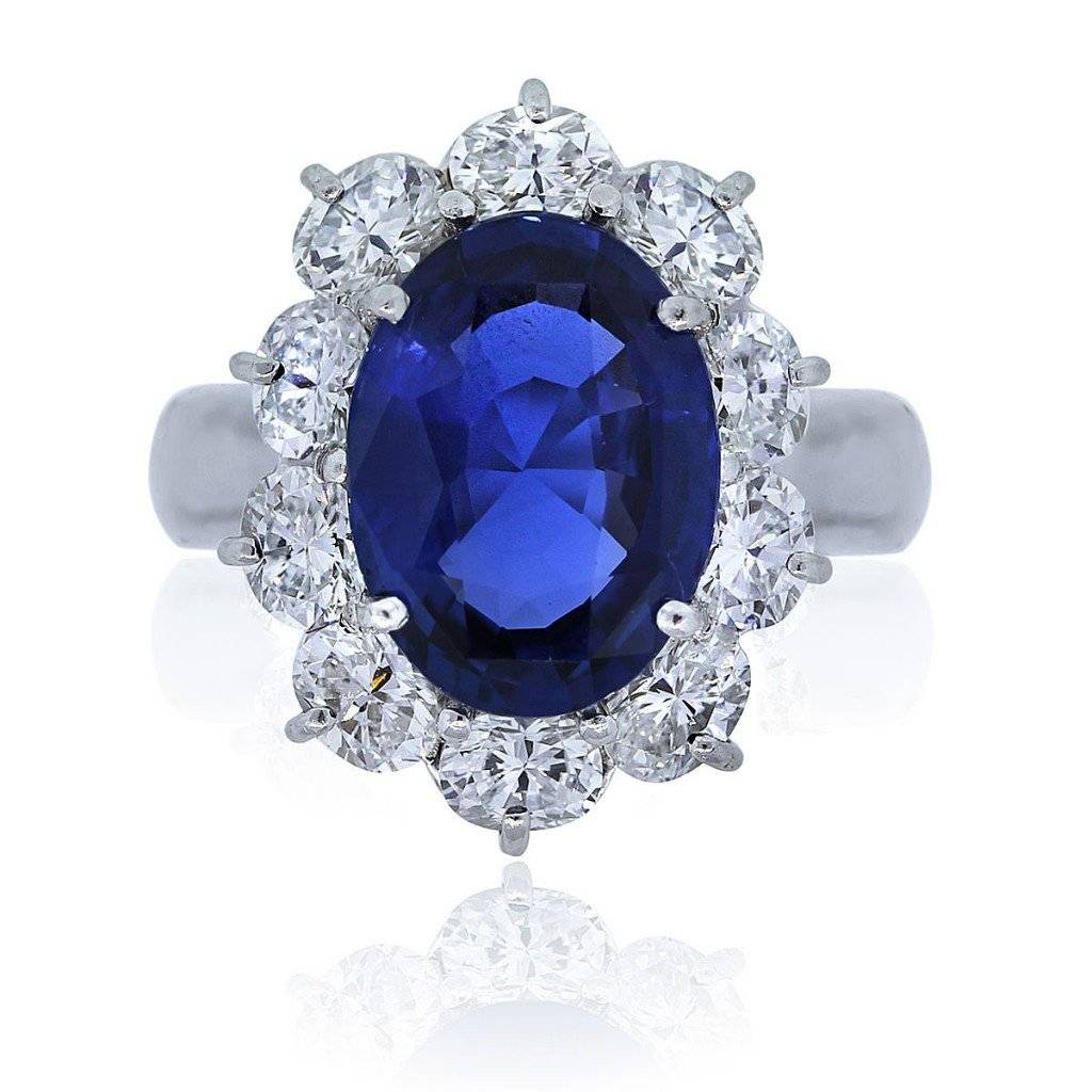 Sapphire and Diamond Engagement RIng