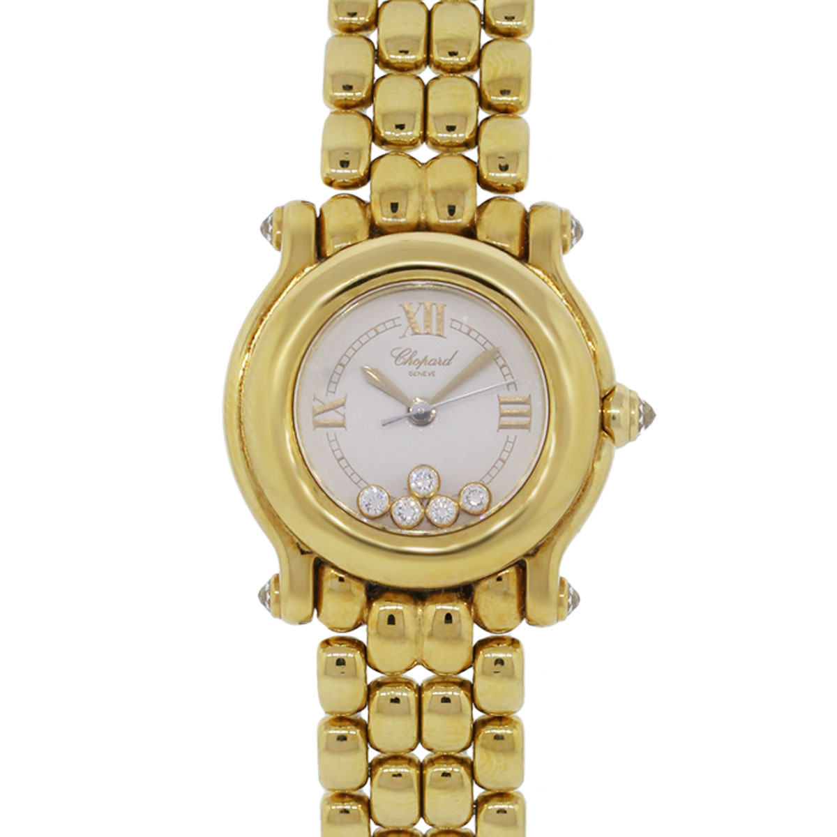 Chopard Happy Sport 18k Yellow Gold Diamond Watch