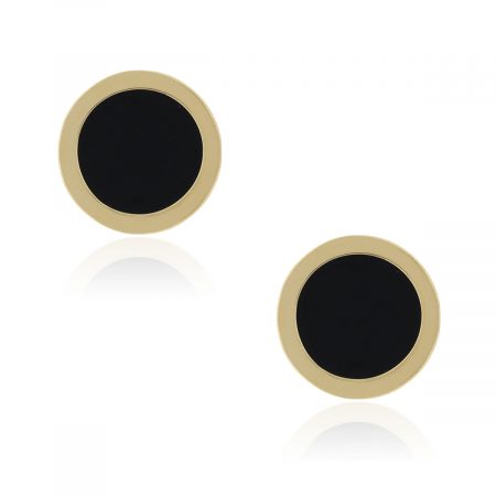 You are viewing these 14k Yellow Gold 21mm Black Onyx Cufflinks!