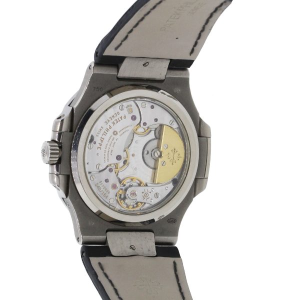 Patek Philippe Nautilus White Gold on Leather Watch