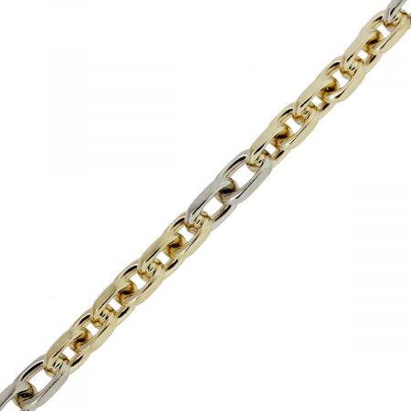 You are viewing this 14k Two Tone Gold Mens Chain Link Bracelet!