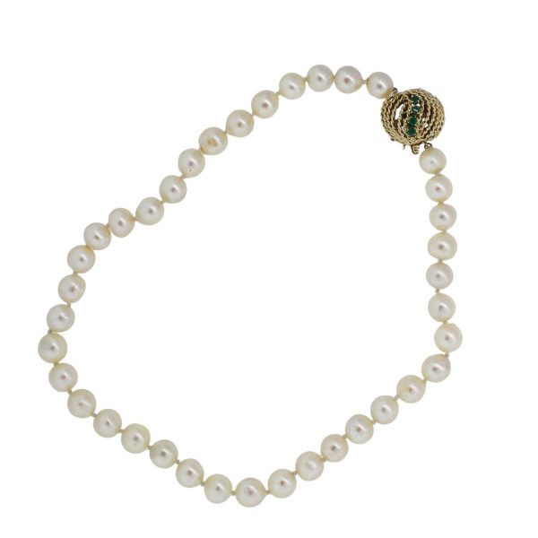 14k Yellow Gold 9mm Cultured Pearl Necklace