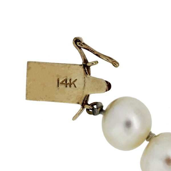 14k Yellow Gold 9mm Cultured Pearl Necklace