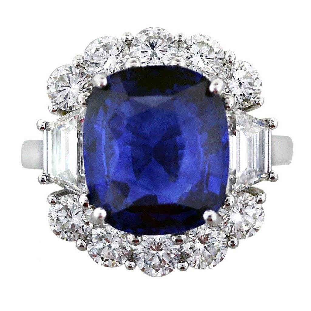 5.40ct Ceylon Sapphire and Diamond Cocktail Ring