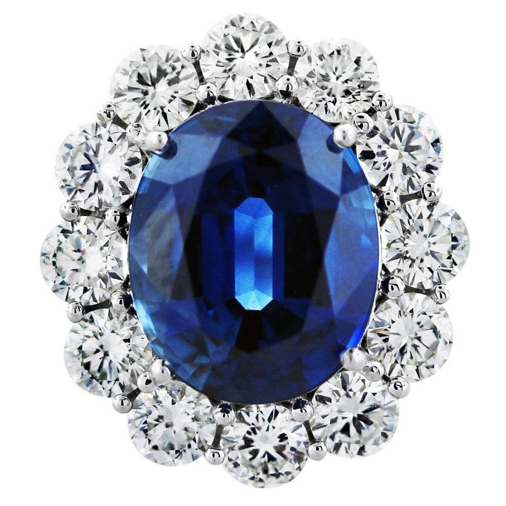 8.56ct Ceylon Sapphire and Diamond Cocktail Ring