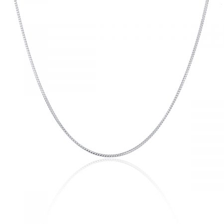 You are viewing this 14K White Gold 16" Franco Chain Necklace!