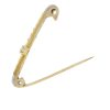 14k Yellow Gold Blue Sapphire and Diamond Bar Pin