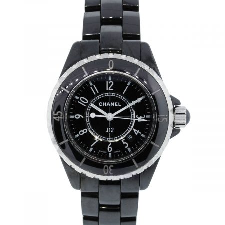 You are viewing this Chanel J12 H0968 Black Ceramic Ladies Quartz Watch!