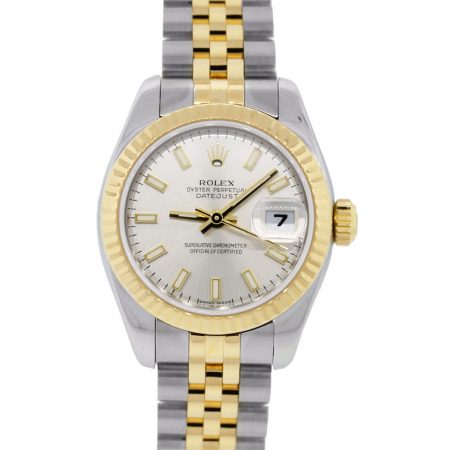 You are viewing this Rolex Datejust 179173 Two Tone Silver Dial Ladies Watch!