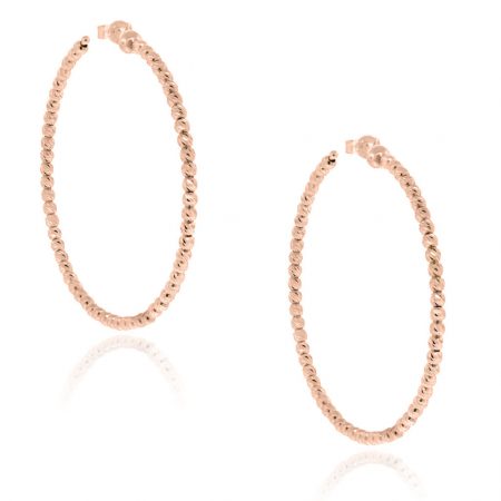 Officina Bernardi SS & 18k Rose Gold Hoop Earrings!