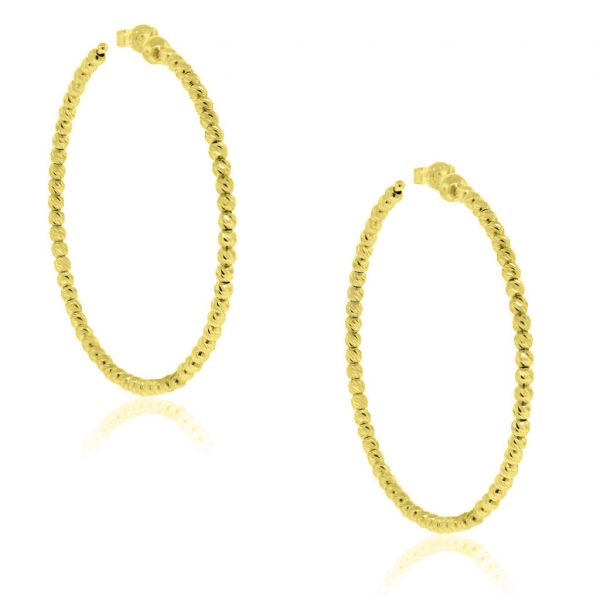 Officina Bernardi SS & 18k Yellow Gold Hoop Earrings!