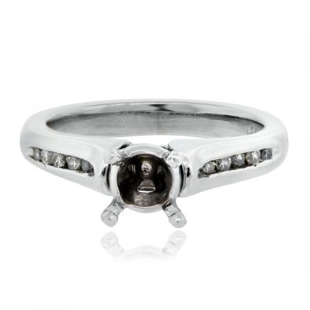 You are viewing this Platinum 4 Prong Diamond Engagement Ring Mounting!