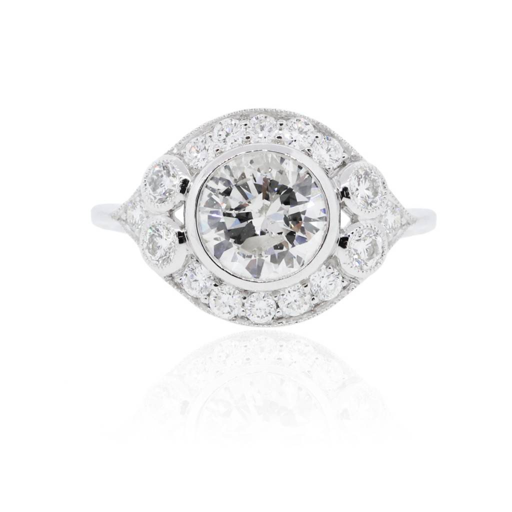Platinum 1.42ct EGL Certified Diamond Engagement Ring
