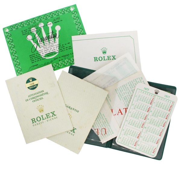 Rolex 1675 GMT Master Two Tone Black Dial Watch papers