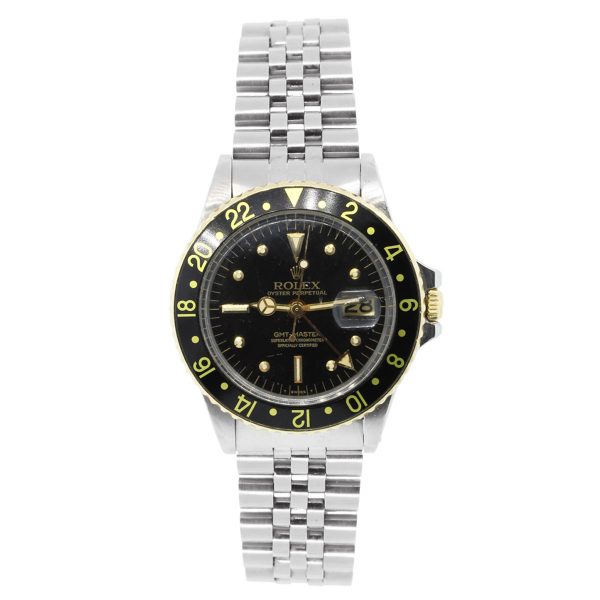 Rolex 1675 GMT Two Tone Black Dial Watch