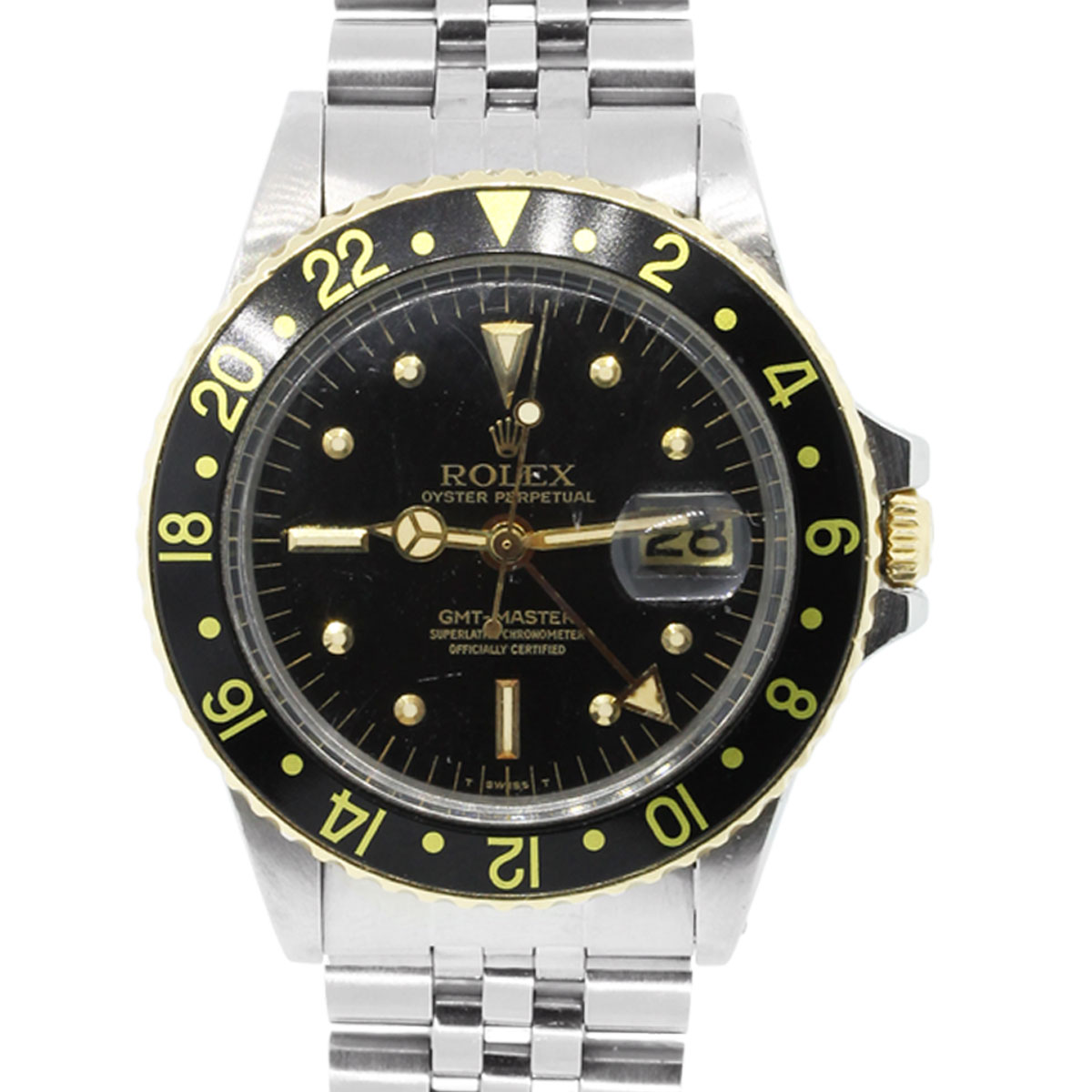Hælde Uluru Saml op Rolex 1675 GMT Master Two Tone Black Dial Watch