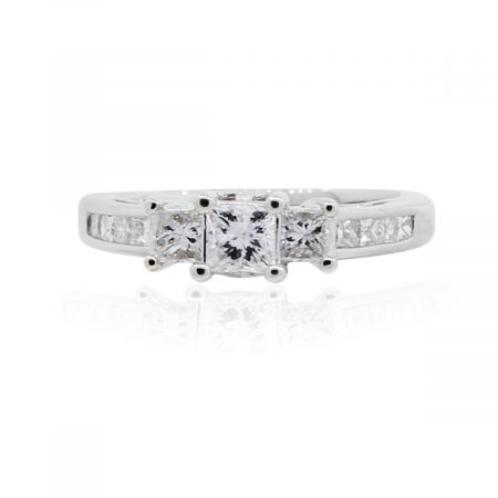 You are viewing this 14k 1ctw Princess Cut Diamond Engagement Ring!
