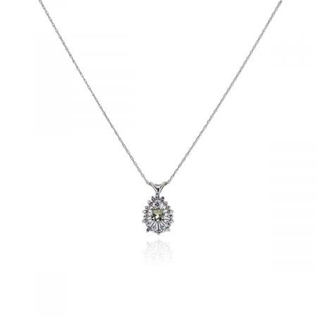 You are viewing this 14k White Gold .85ctw Diamond Pendant!