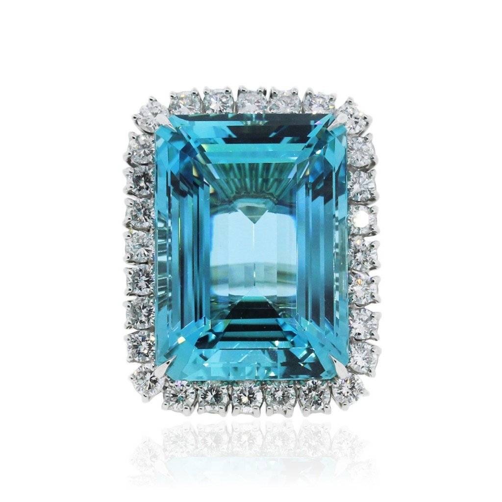 Huge 66 carat aquamarine ring