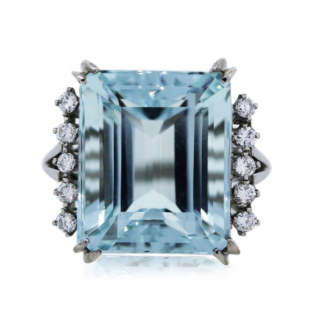 Aquamarine Cocktail RIng