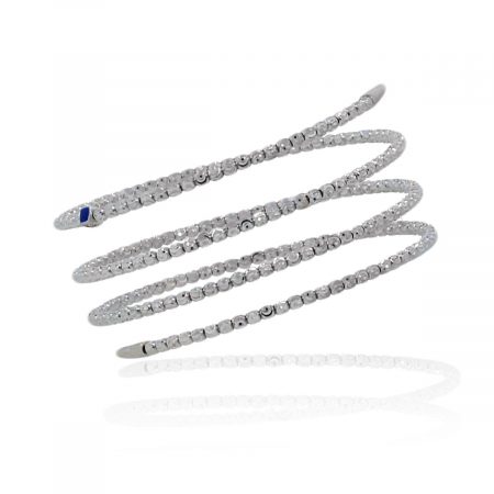 Officina Bernardi Platinum & Sterling Silver Coil Bracelet!