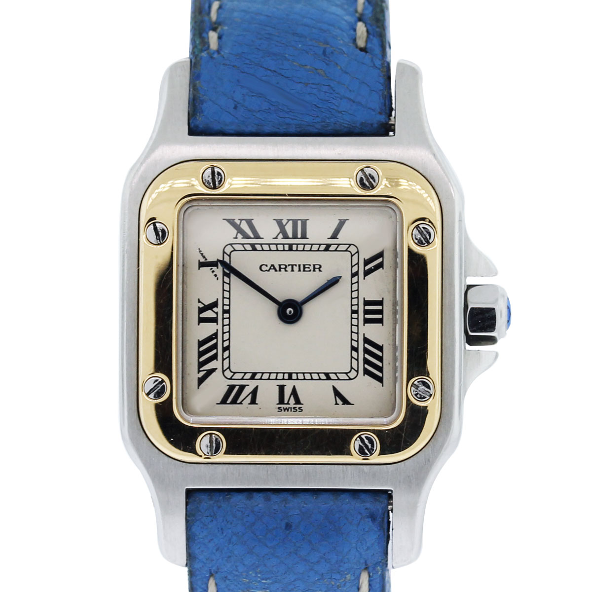 Cartier Panthere Two Tone Watch on Blue 