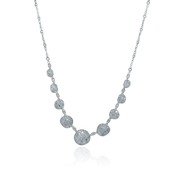 You are viewing this Peve 18k White Gold 5ctw Diamond Bubble Necklace!