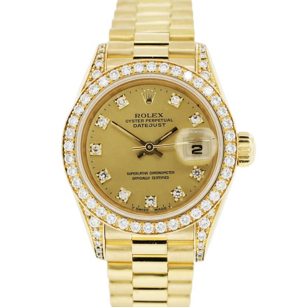 You are viewing this Rolex Datejust Presidential Diamond Ladies Watch!