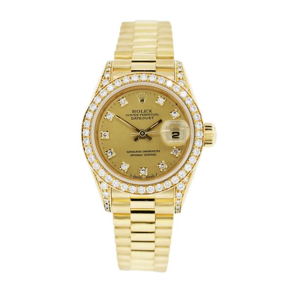 Rolex Datejust Presidential Diamond Ladies Watch!