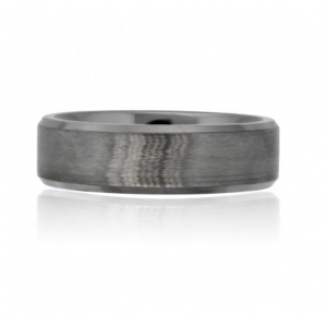 Dark titanium wedding ring