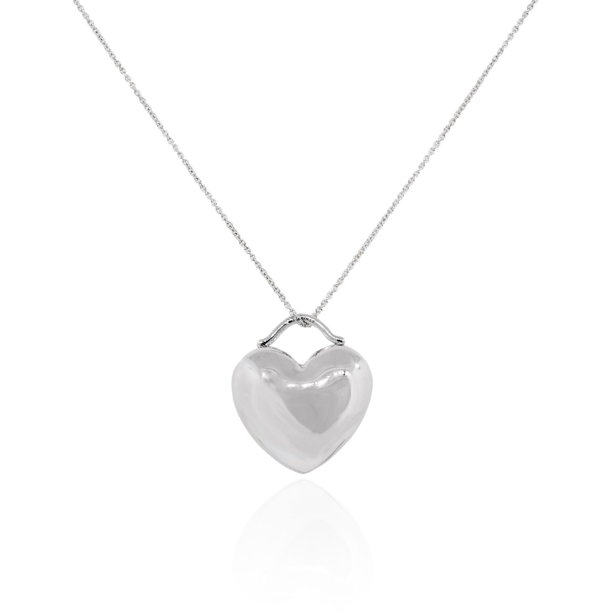 tiffany puffed heart necklace