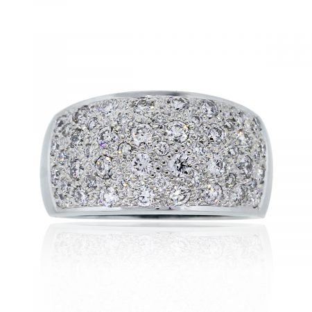 You are viewing this 14k White Gold 1ctw Diamond Pave Band Ring!