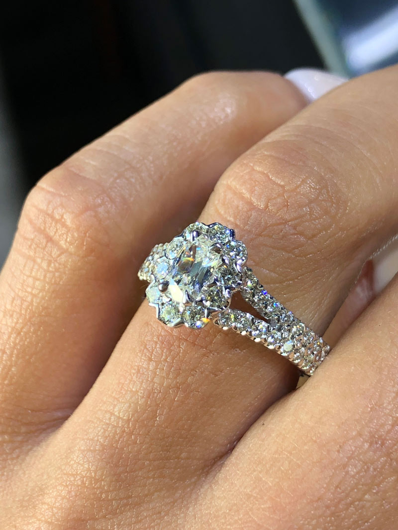 Adding a halo to deals engagement ring cost