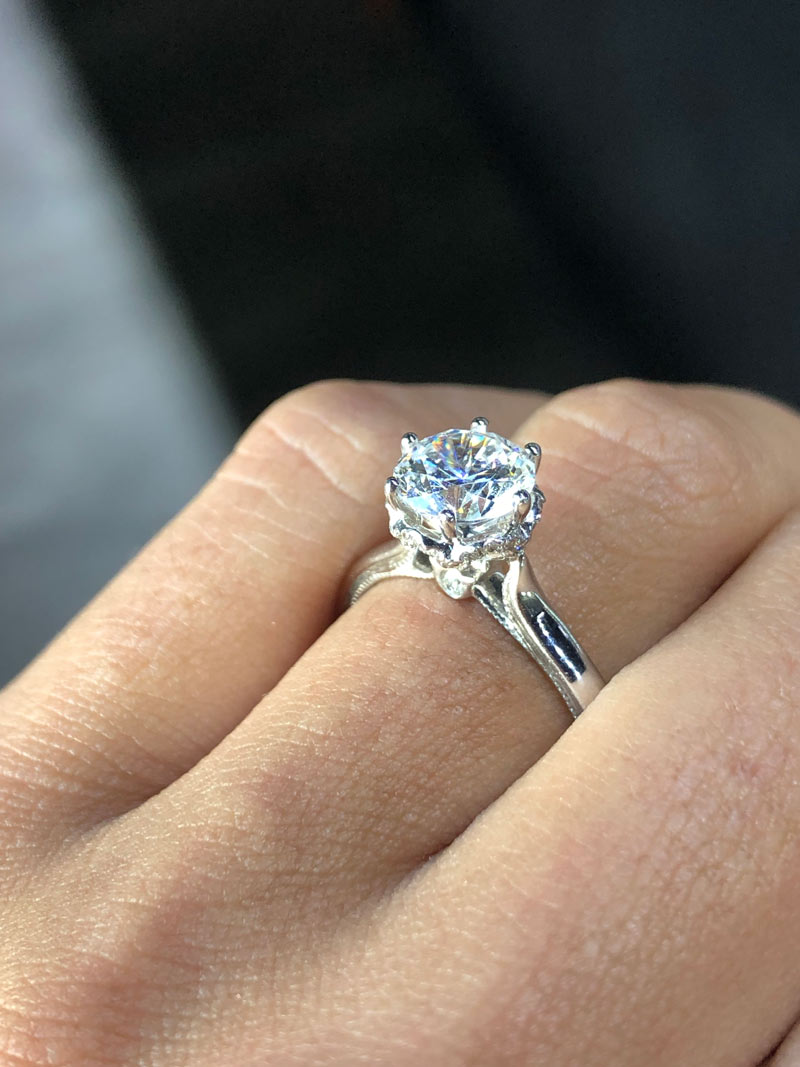 High set halo engagement on sale ring