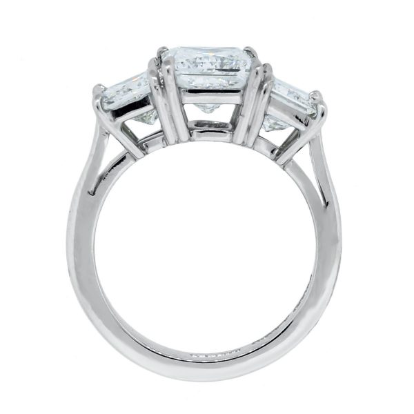 Platinum 4.23ctw Princess Cut Diamond Ring